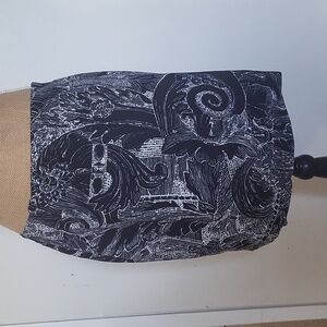 💥host pick💥Vintage L'Amadei Women's Wrap Mini Skirt black&white floral size 12